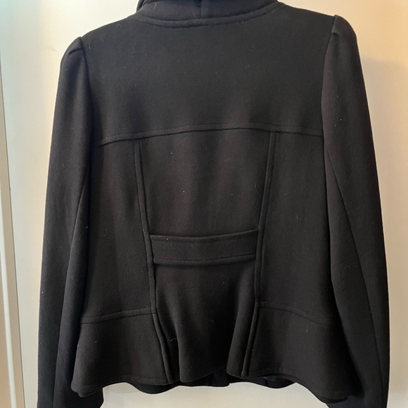 Black Ruffled Women's Jacket - Picture 2 of 7